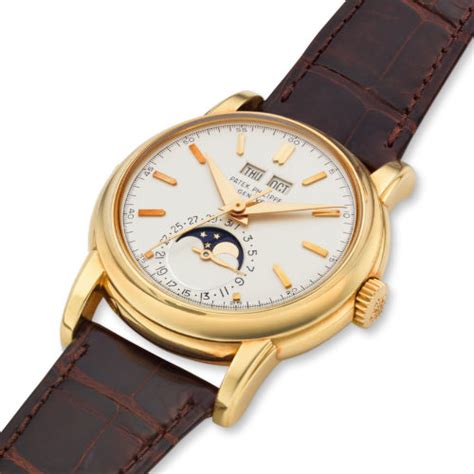 patek philippe 2438/1|PATEK PHILIPPE, REF. 2438/1, A RARE GOLD PERPETUAL .